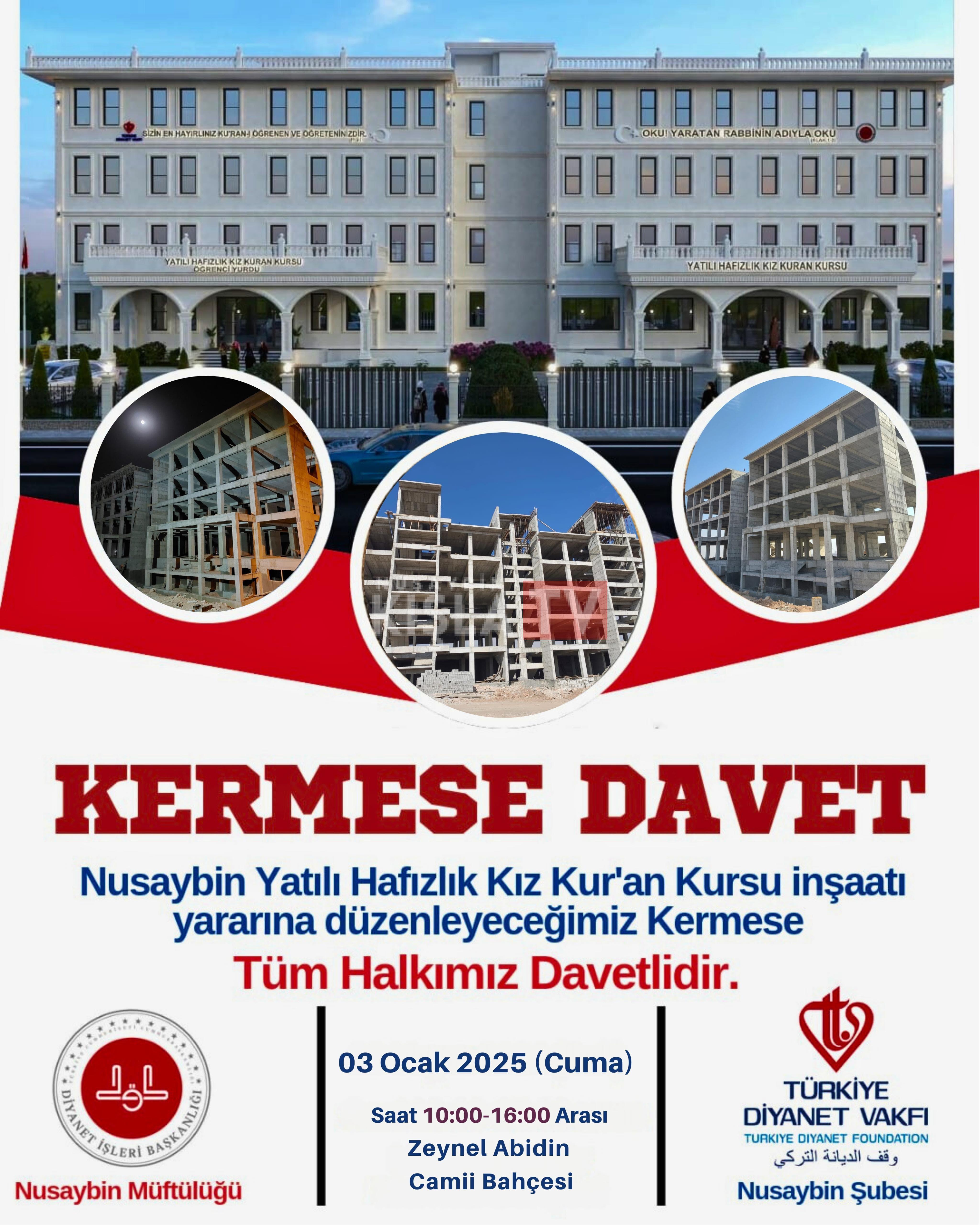 Nusaybin İlçe Müftülüğü’nden Kermes Duyurusu
