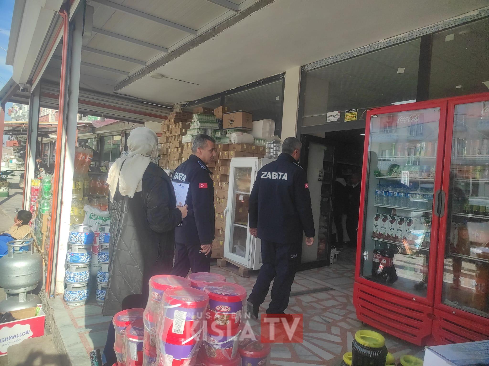 Nusaybin’de Zabıta Ekiplerinden Toptan Gıda İşyerlerine Denetim