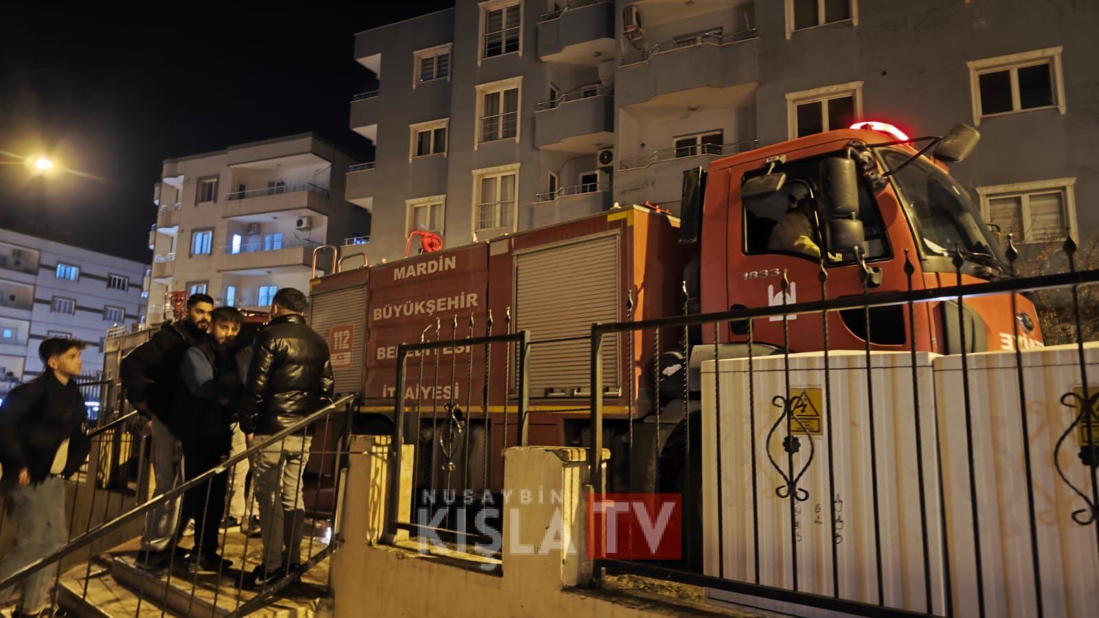 Nusaybin’de Apartman Kazanında Yangın Paniği!