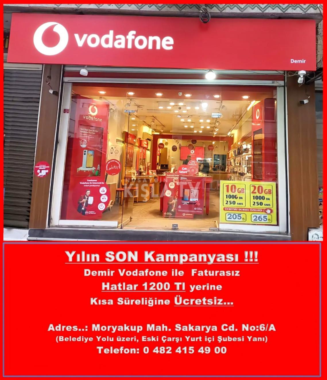 DEMİR İLETİŞİM VODOFONE BAYİSİNDEN ÜCRETSİZ HAT KAMPANYASI!  