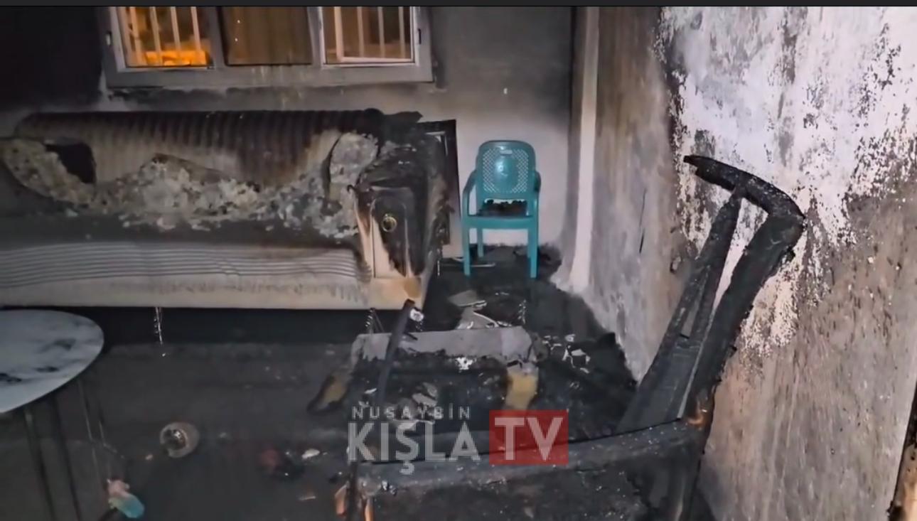 Nusaybin’de Ev Yangını: Ev Kullanılamaz Hale Geldi