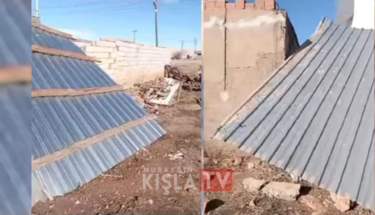 Kızıltepe’de Şiddetli Rüzgar Çatılara Uçurdu, Korku Dolu Anlar Yaşandı