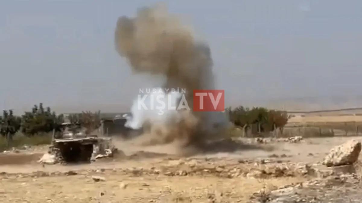 Nusaybin’de bir tarlada bulunan anti tank mayını imha edildi