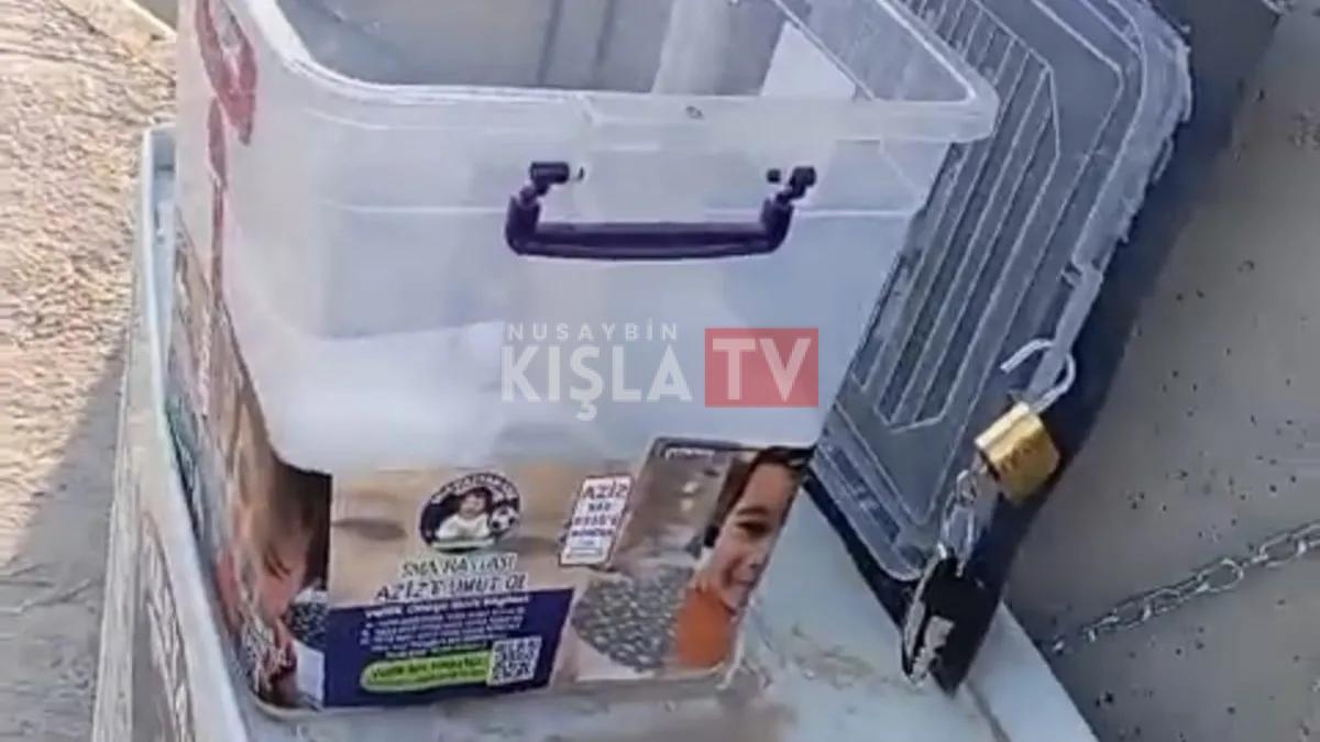 Nusaybin’de SMA Hastası Aziz Zengin’in yardım kutusu soyuldu